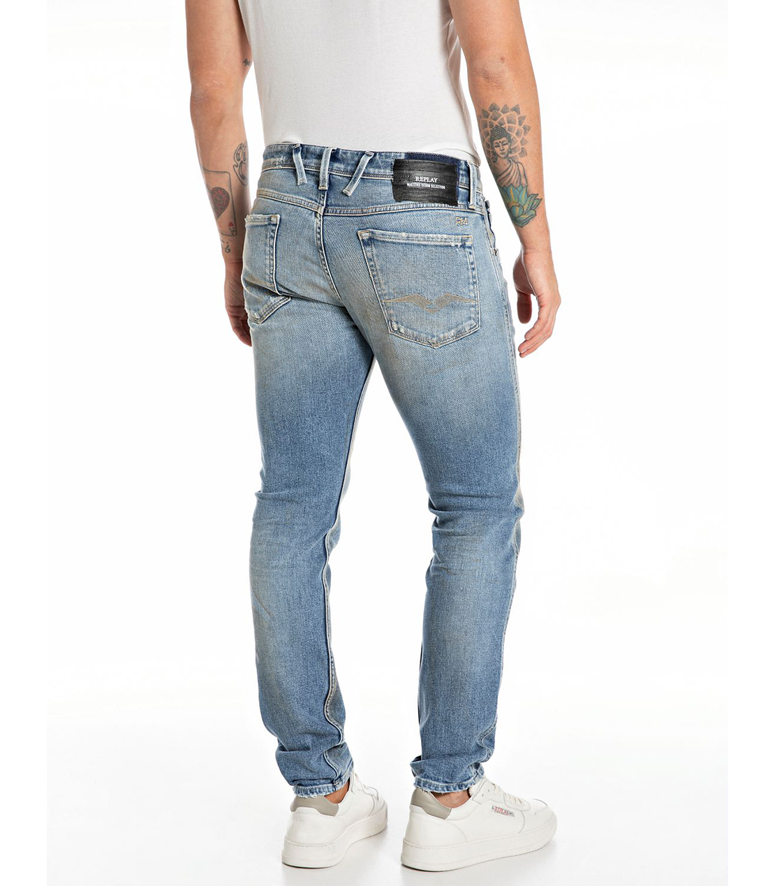 スリム ANBASS MAESTRO ストレッチデニム 詳細画像 ブルー 2